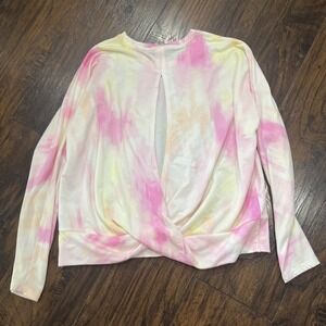 Old Navy Active Top Tie Dye Twist Back Women's Medium Lightweight Shirt Athletic